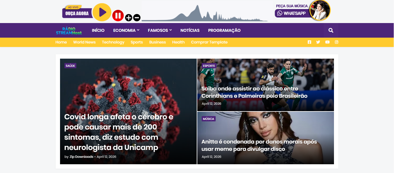 Template_Blogger_Para_Rádio Template Blogger HTML para rádios / STREAMHOST