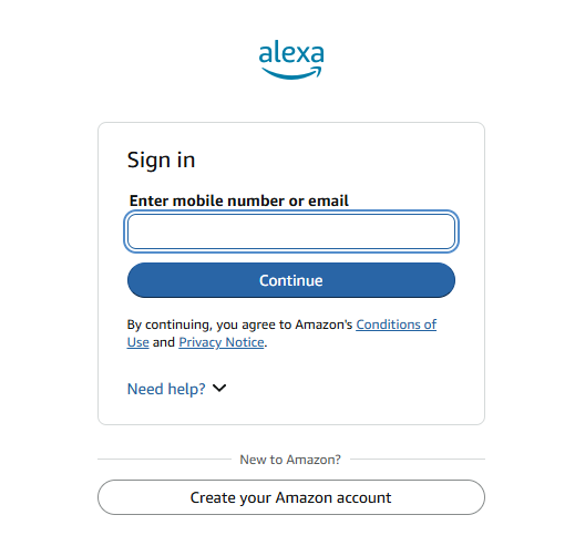 Login na Alexa da Amazon / SreamHost