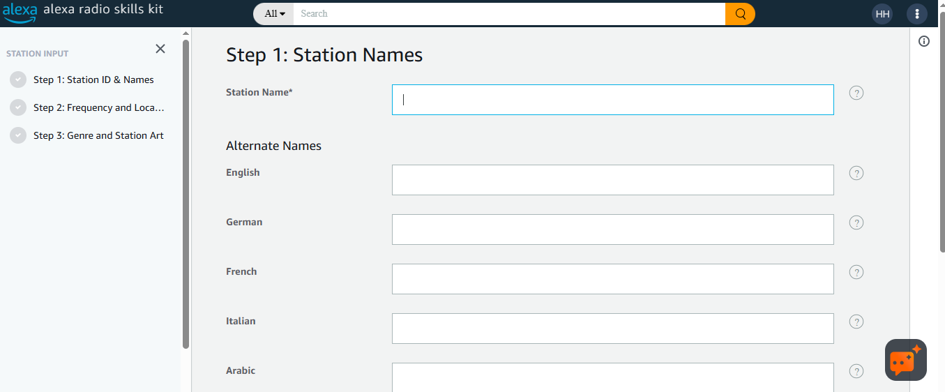 Nome da Rádio na Alexa / STREAMHOST