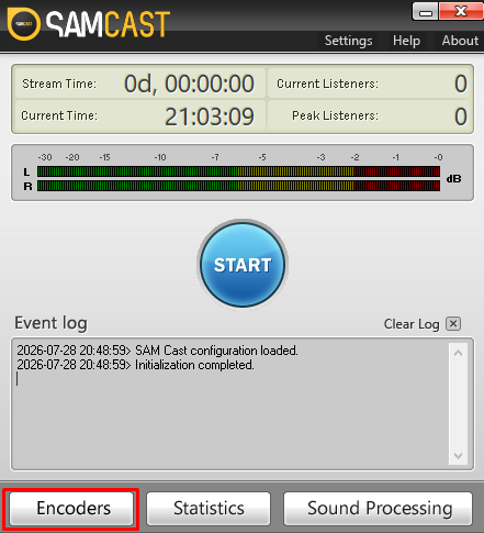 Encoders SAM CAST / STREAMHOST