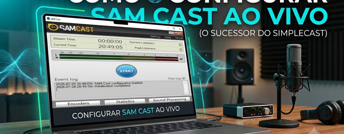 Como configurar o SAM Cast (antigo SimpleCast) para transmitir ao vivo / StreamHost